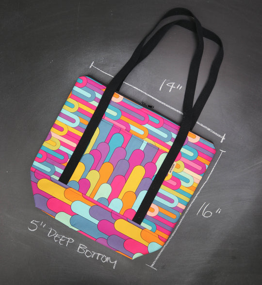 Reversible Hither Thither Tote Bag in Uptown Skyline
