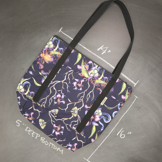 Reversible Hither Thither Tote Bag in Venom and Vines