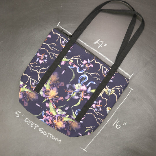 Reversible Hither Thither Tote Bag in Venom and Vines