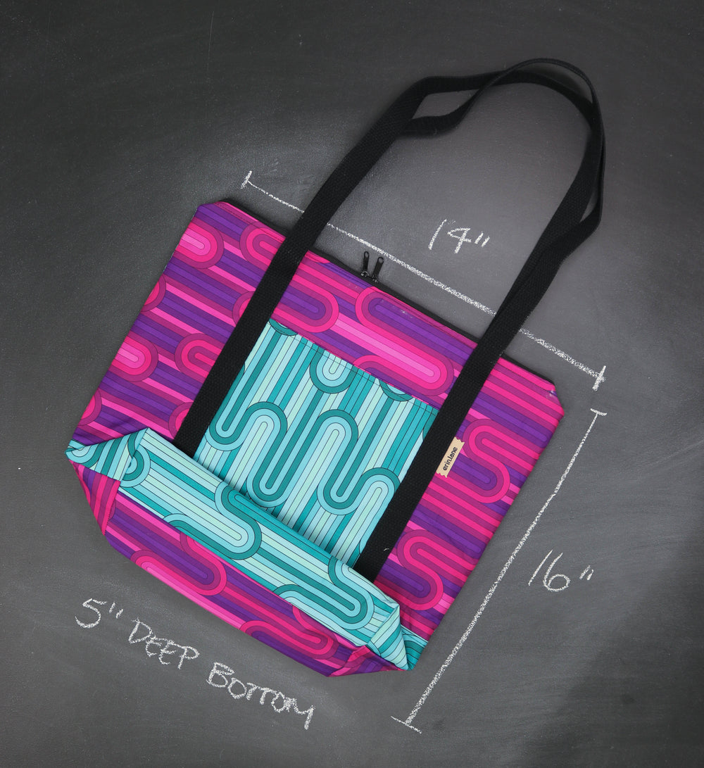 Reversible Hither Thither Tote Bag in Violet Interludes