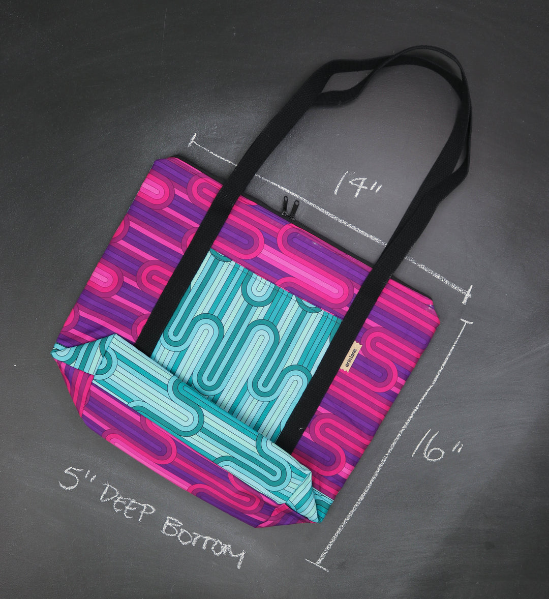 Reversible Hither Thither Tote Bag in Violet Interludes