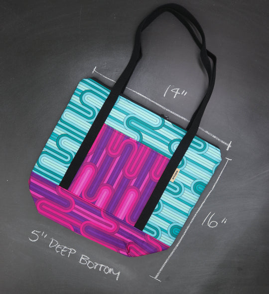 Reversible Hither Thither Tote Bag in Violet Interludes