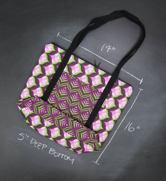 Reversible Hither Thither Tote Bag in Waltz in Violet