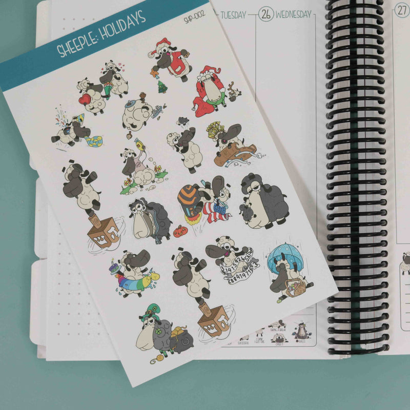 Planner Stickers Holiday Sheeple