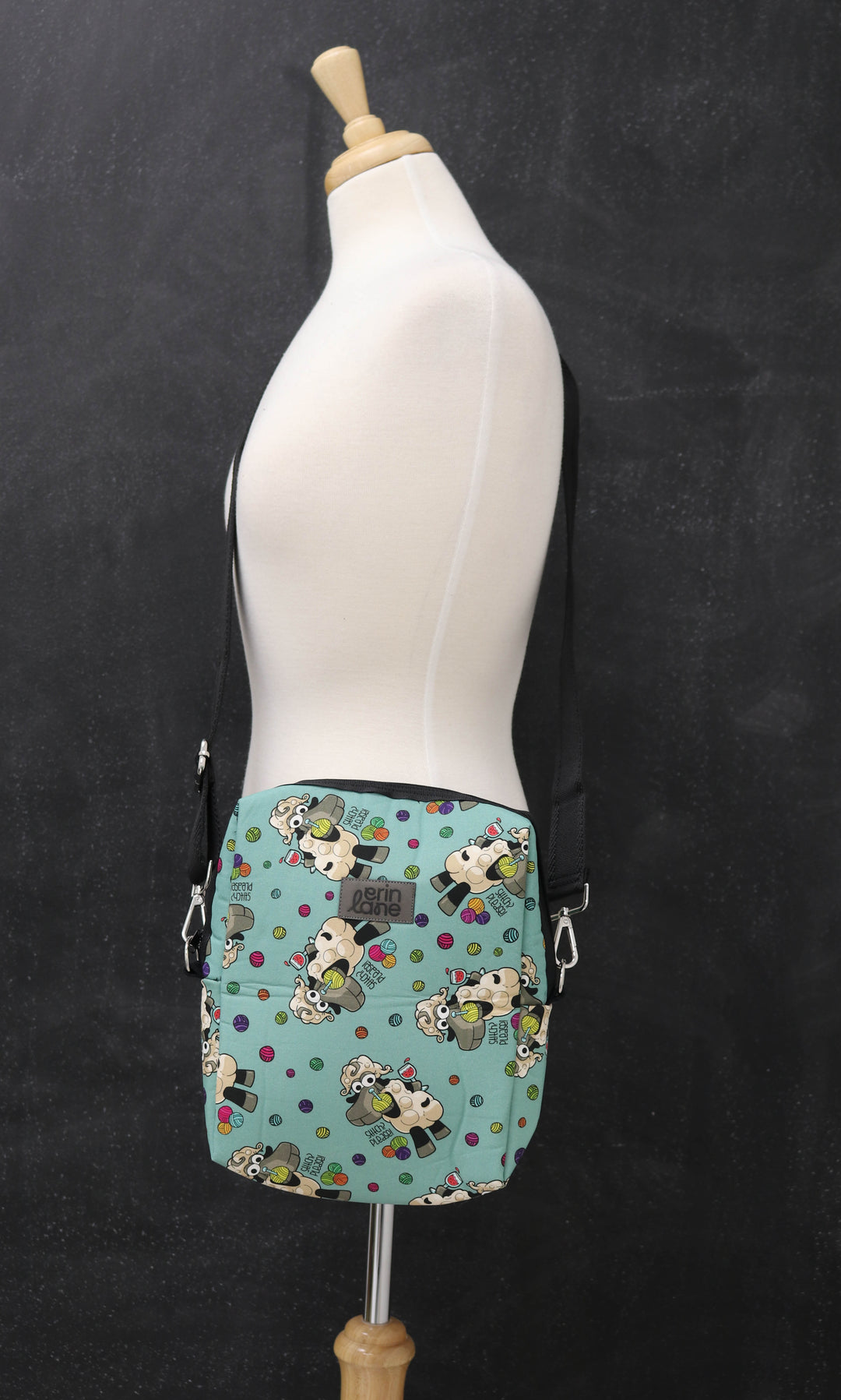 Book Keeper Crossbody Tote in Demi "Stitch, Please."