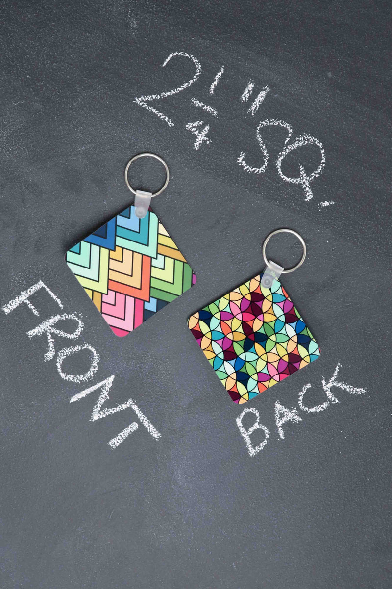 Double Sided Metal Keychain in Rainbow Connection