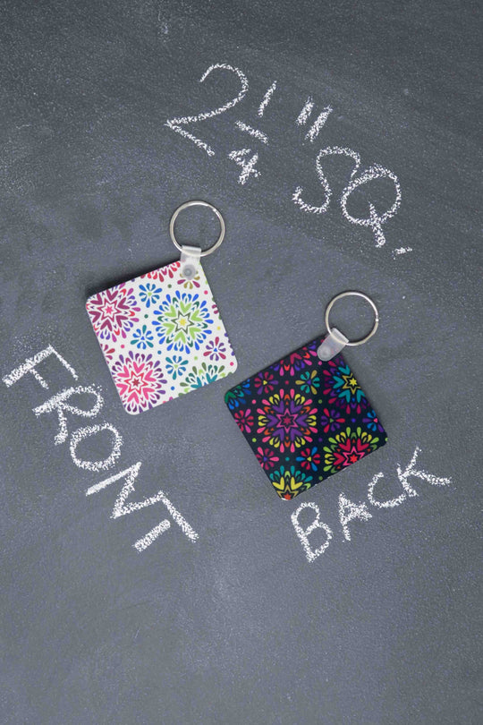 Double Sided Metal Keychain in Captivating Kalos