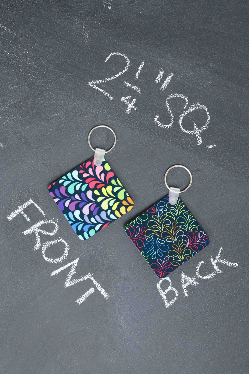 Double Sided Metal Keychain in a Splash of Color