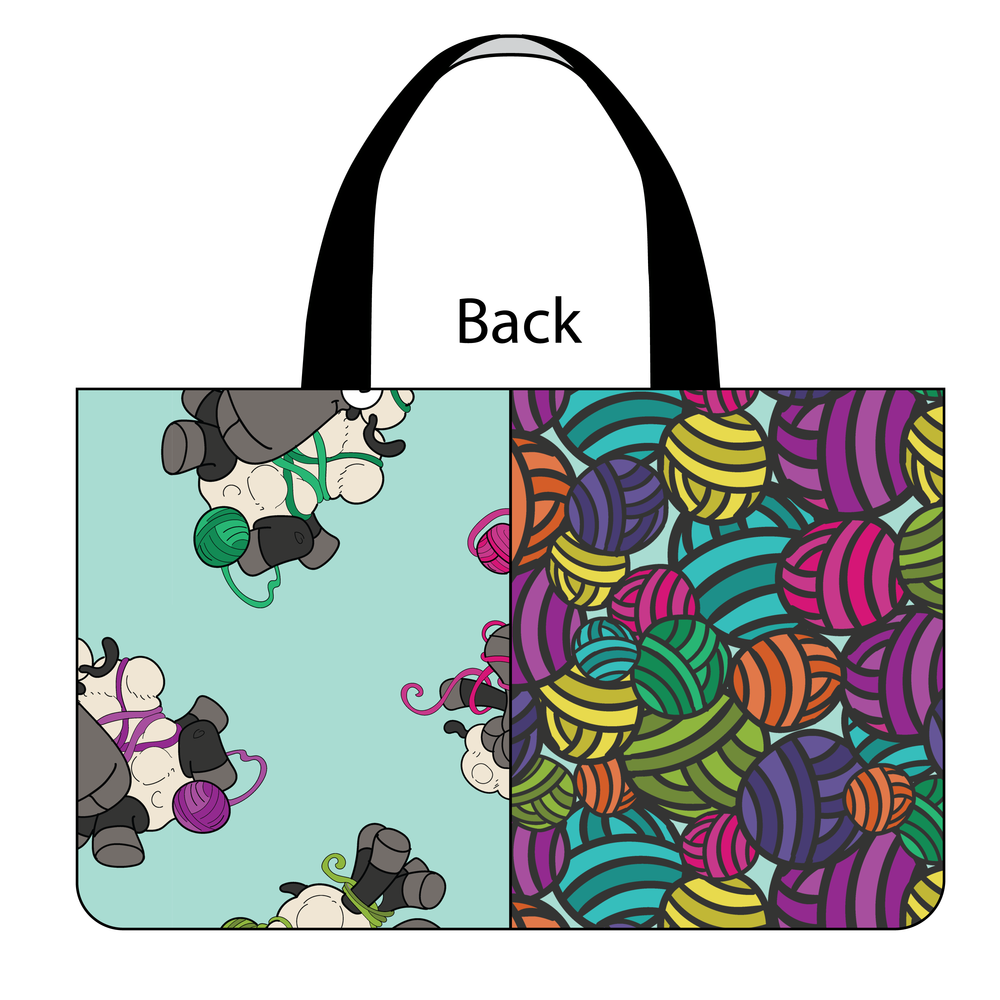 Side Kick Tote Bag in Knotty Sheeple