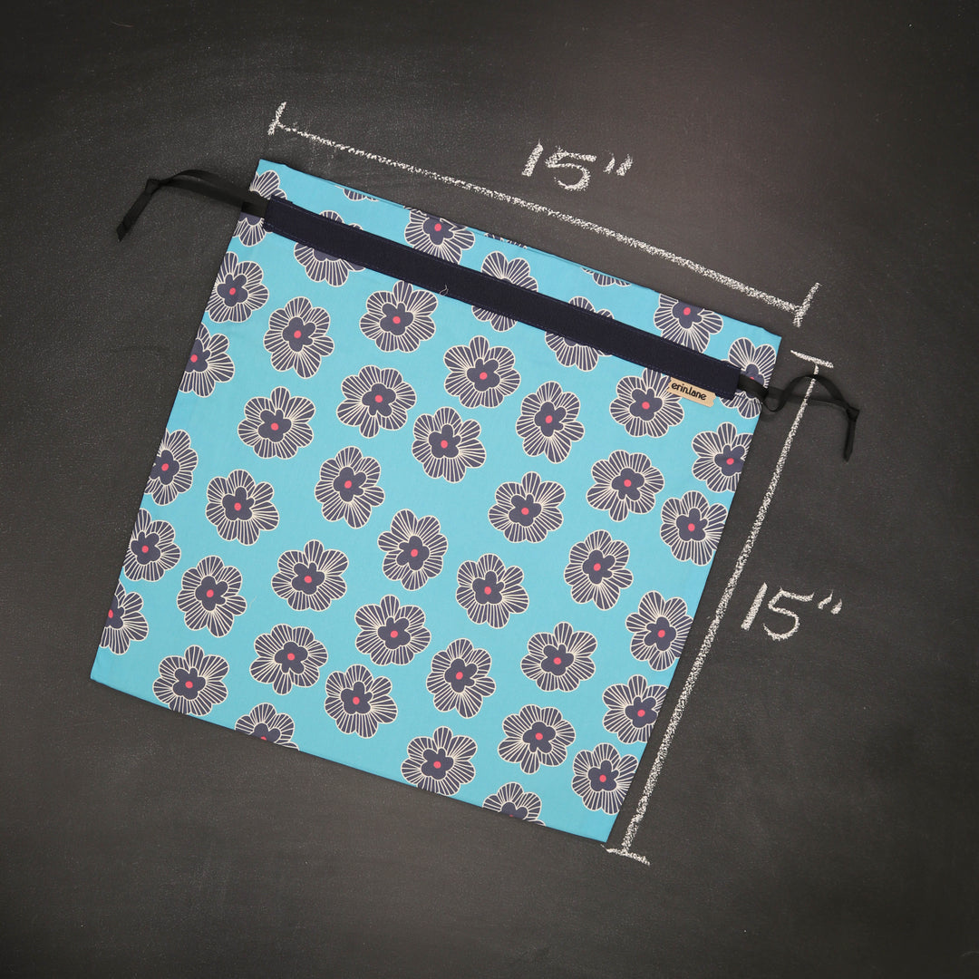 Large Drawstring Bag in Deep End
