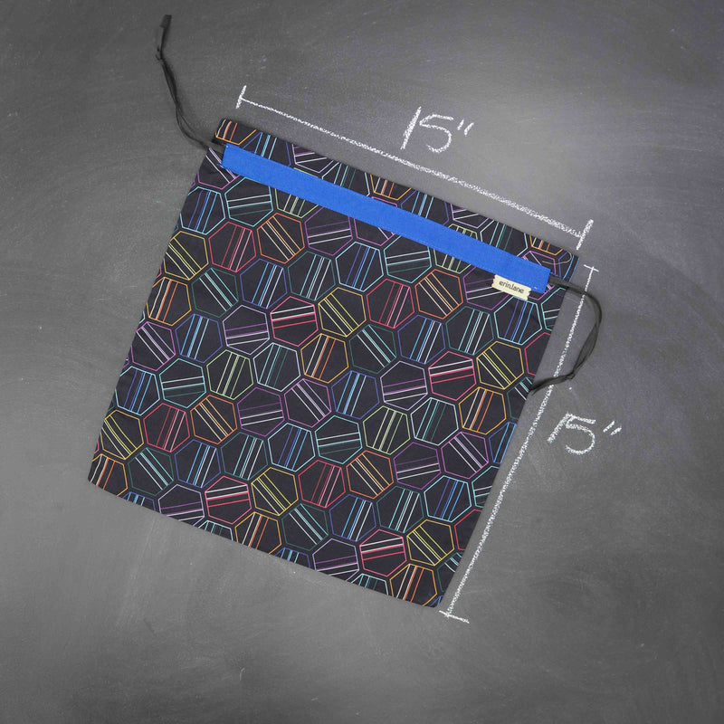 Large Project Bag in Hexagonal Hues Line