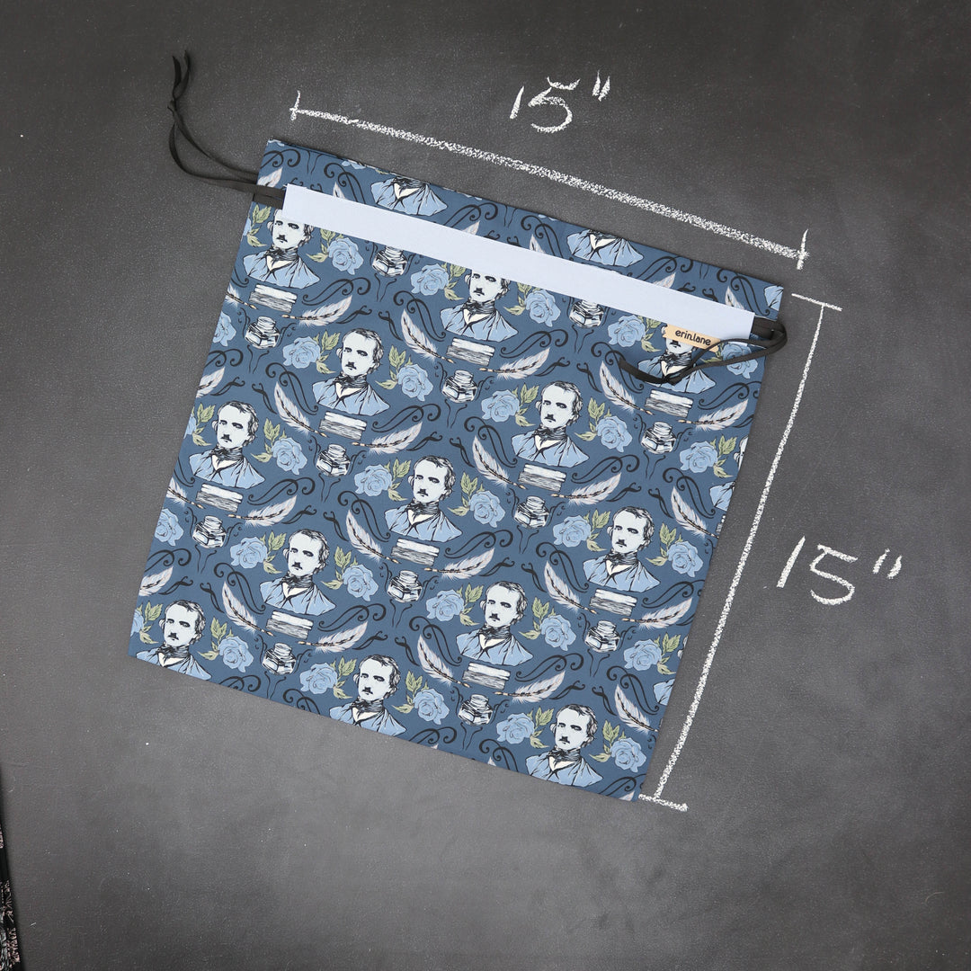 Large Drawstring Bag in Nevermore