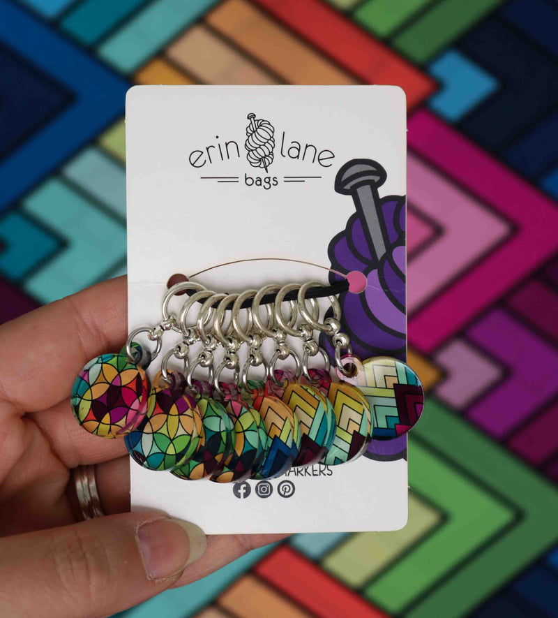 Knitting Stitch Marker Set in Rainbow Connection