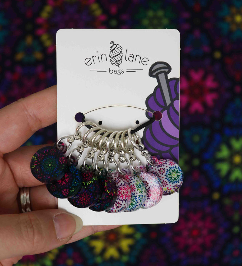 Knitting Stitch Marker Set in Captivating Kalos