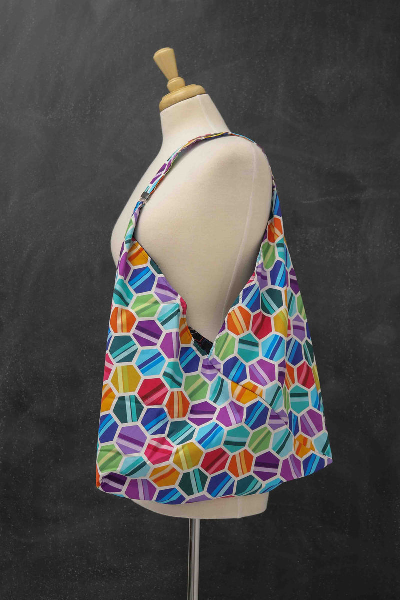 Market Tote Bag in Hexagonal Hues