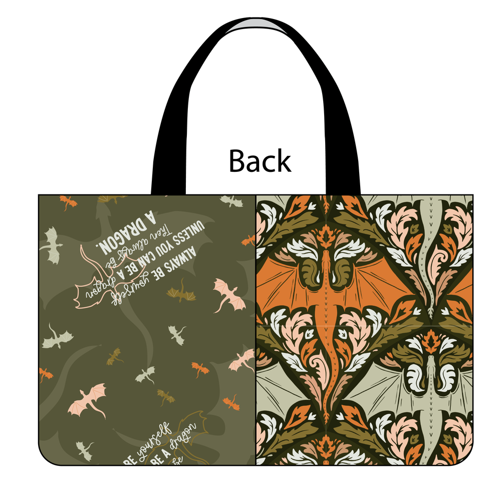Side Kick Tote Bag in Moss Fire Embers