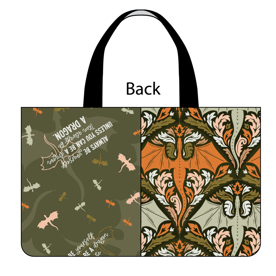 Side Kick Tote Bag in Moss Fire Embers