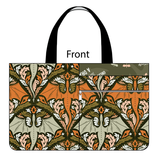 Side Kick Tote Bag in Moss Fire Embers