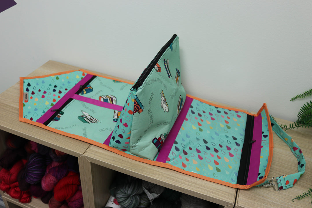 Carry Onward All in One Project Tote in It's Raining Books