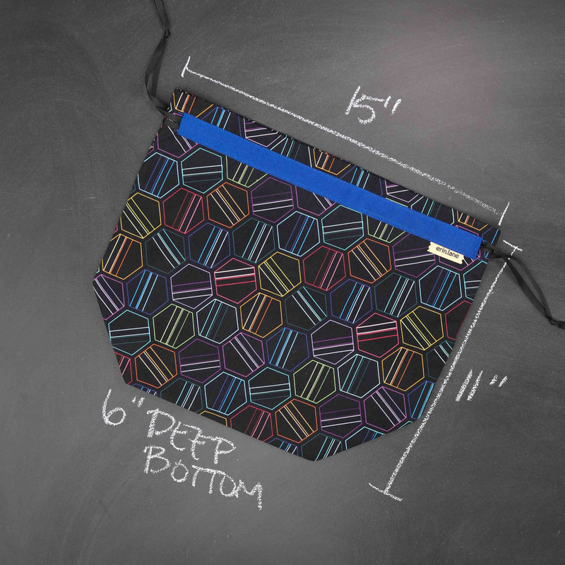 Oops Project Bag in Hexagonal Hues Line