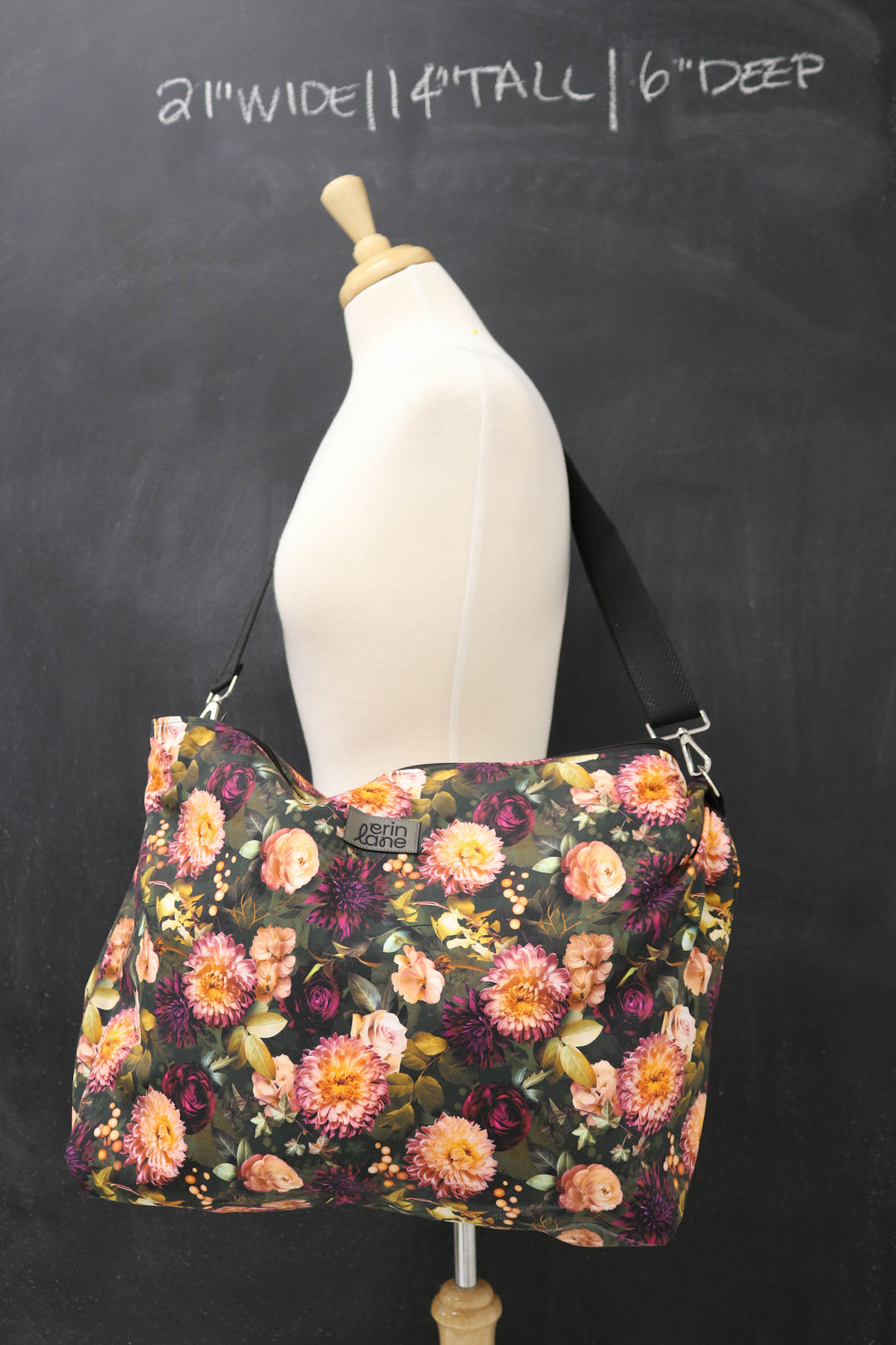 Out and About Oversized Crossbody Sling Bag in Forget Me Never