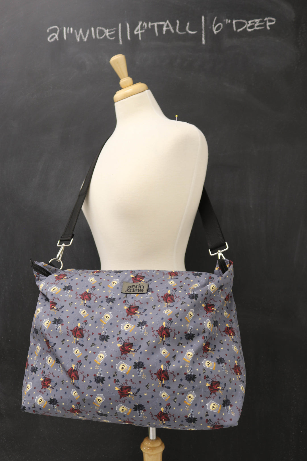 Out and About Oversized Crossbody Sling Bag in Love Never Dies
