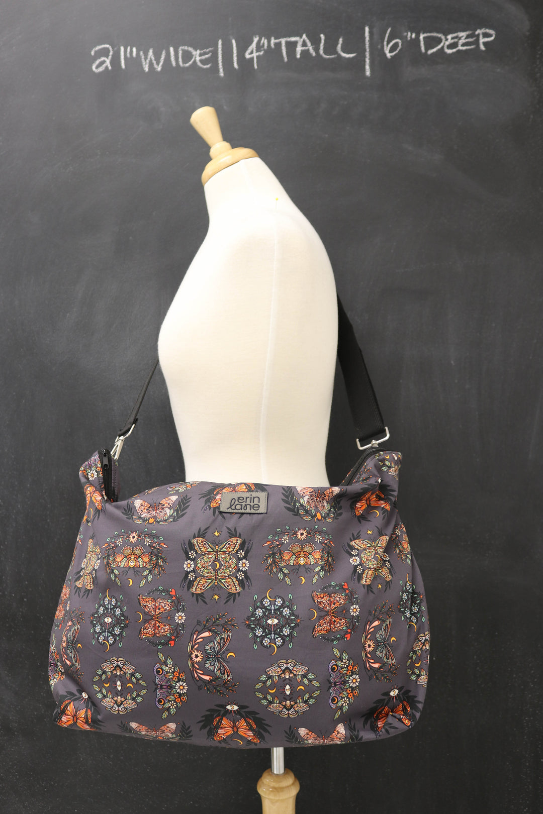 Out and About Oversized Crossbody Sling Bag in The Witching Hour