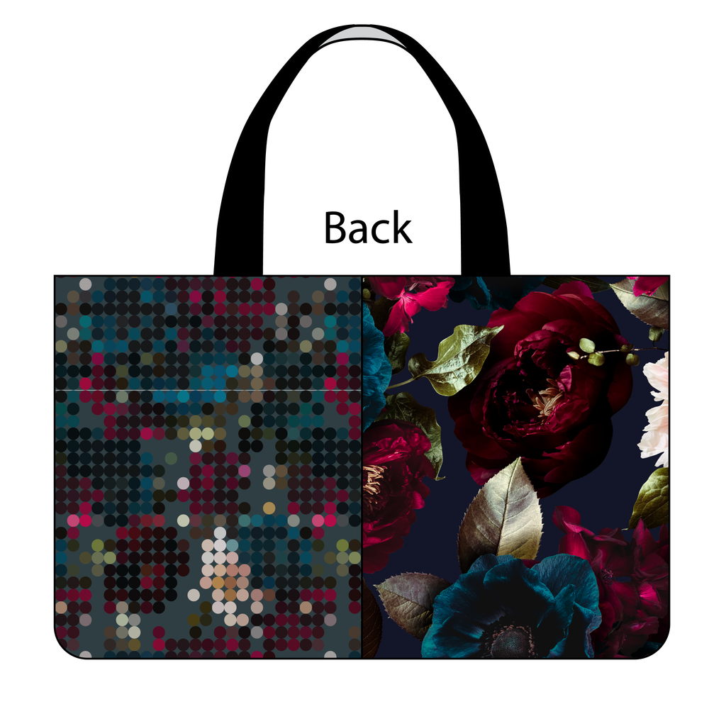 Side Kick Tote Bag in Obsidian Garden