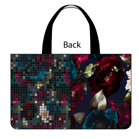 Side Kick Tote Bag in Obsidian Garden