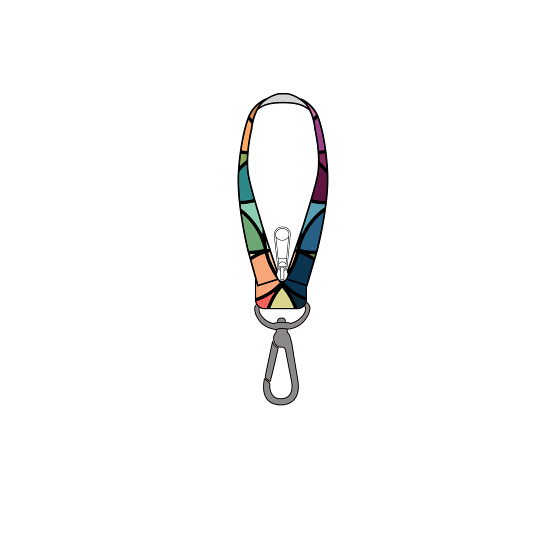 Clip and Carry Zippered Key Fob in On the Other Side