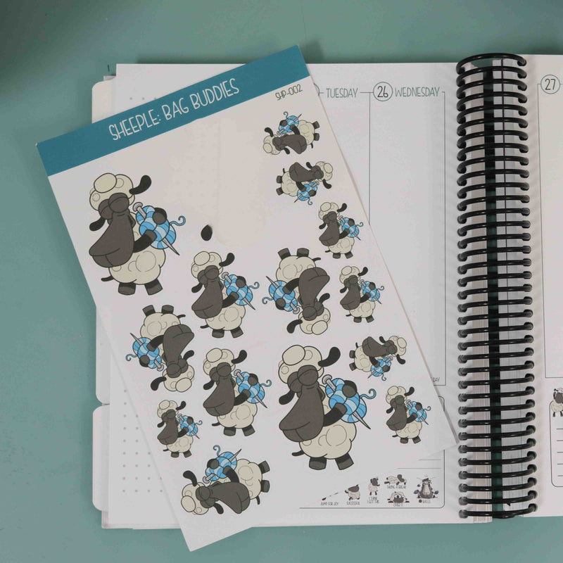 Planner Stickers Knitting Sheeple