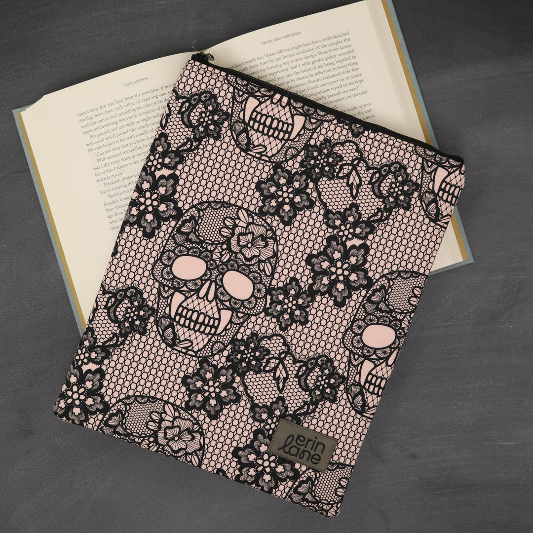 Book and Tablet Case Cover in Love Me to Death Lace