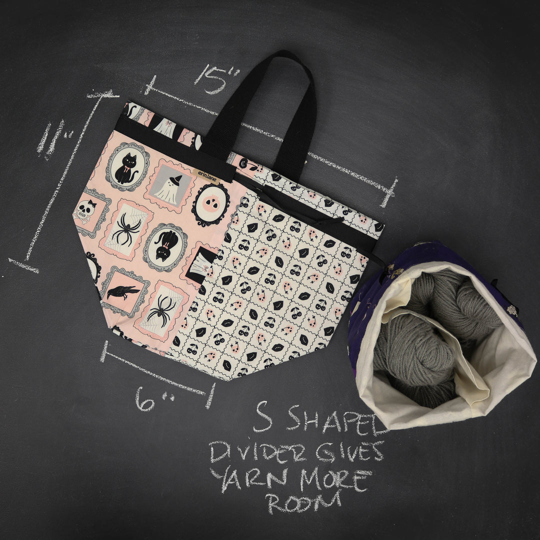 Super Twofer Project Tote Bag in Gothic Dollhouse