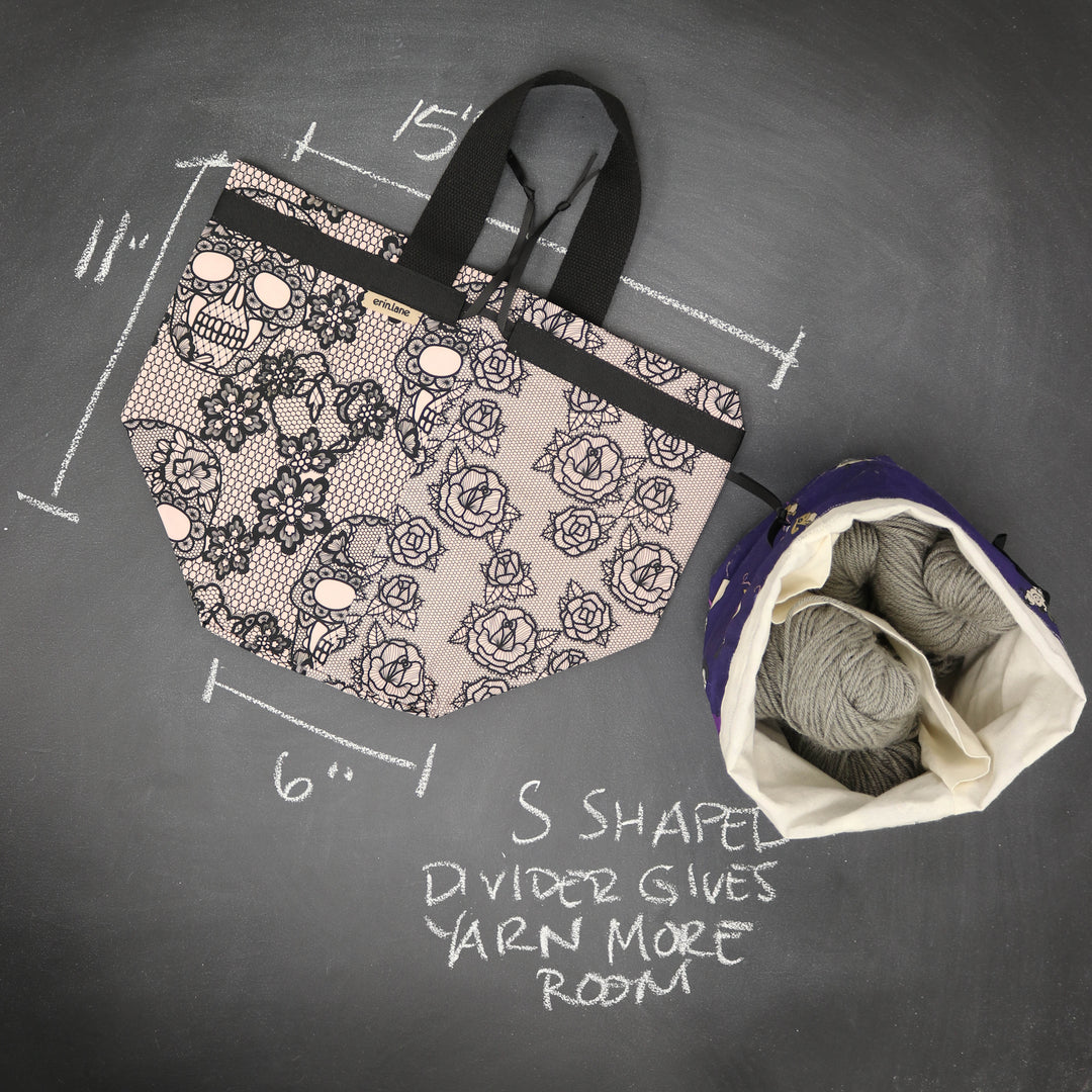 Super Twofer Project Tote Bag in Love Me to Death Lace