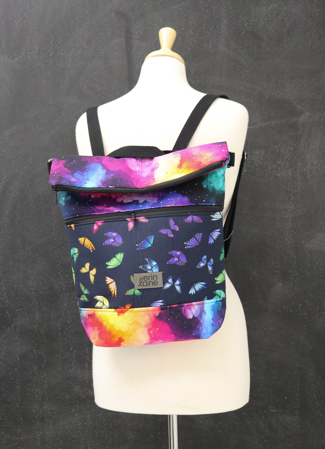 Switch Back Convertible Backpack and Crossbody Tote in Butterfly in the Sky