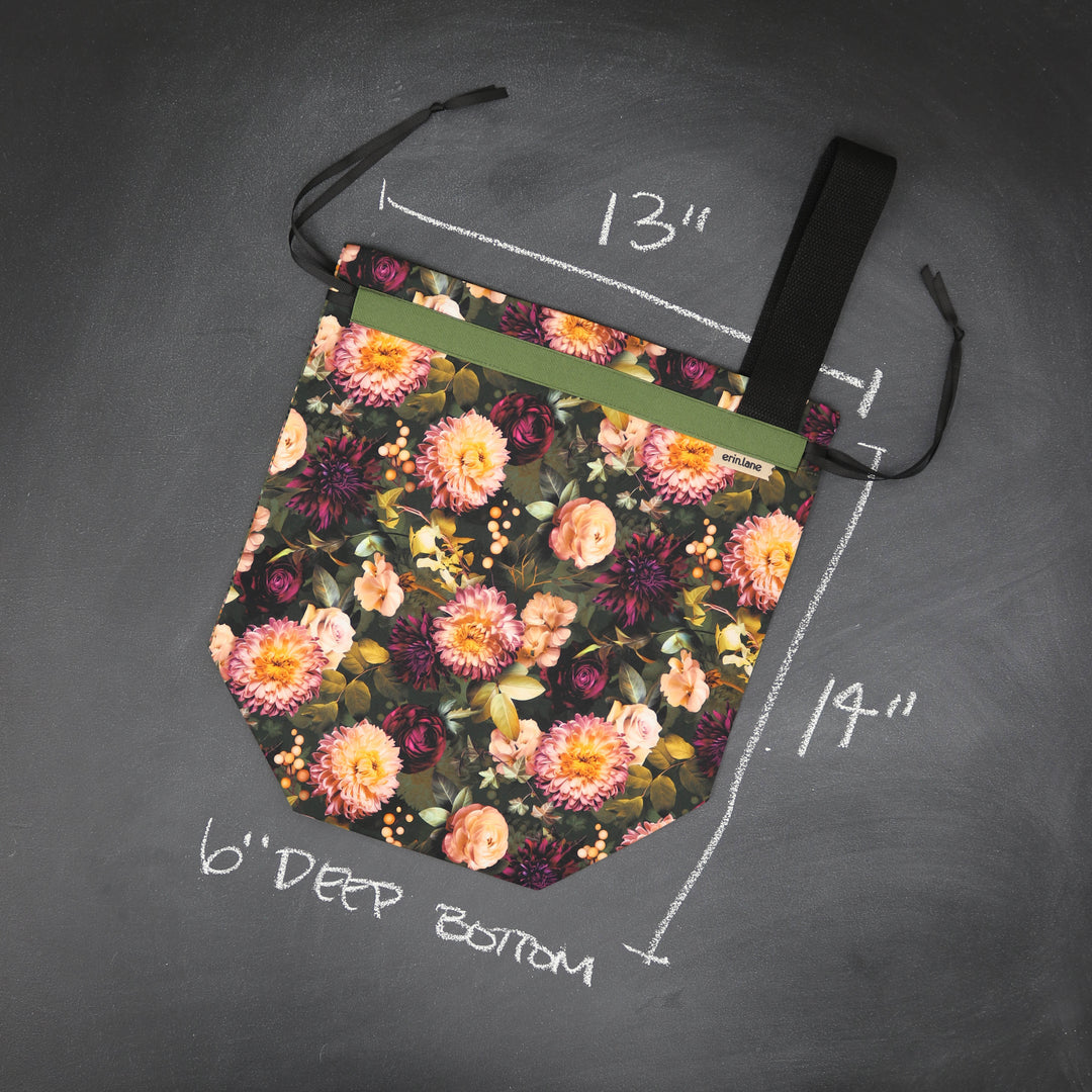 Sweater Drawstring Project Bag in Forget Me Never