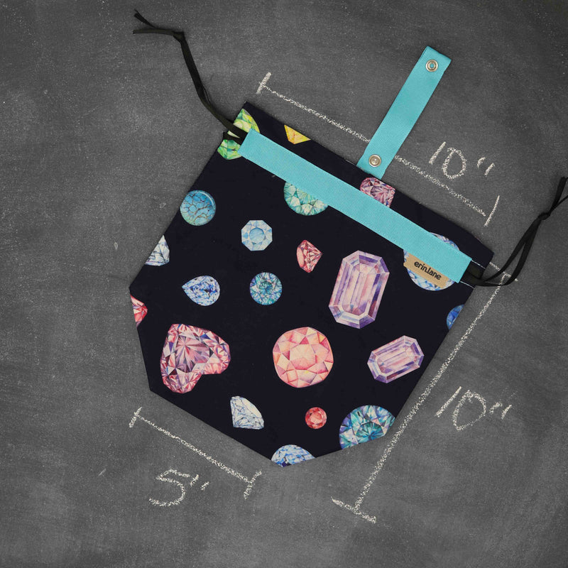 Sock Project Bag in Multifaceted Hues