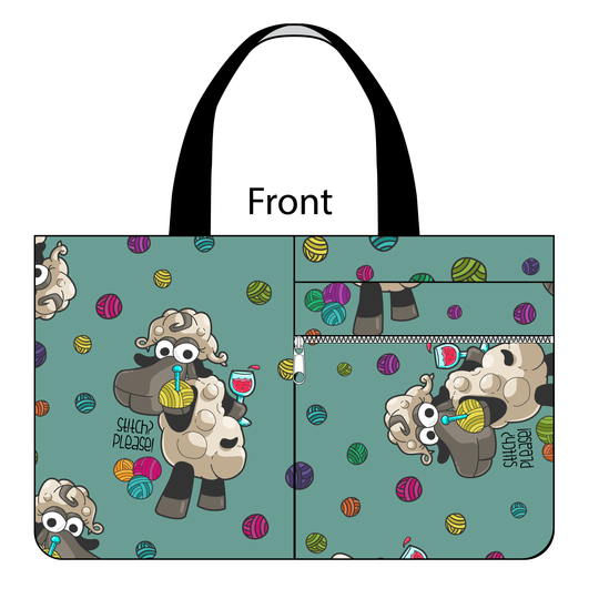 Side Kick Tote Bag in Demi "Stitch, Please."