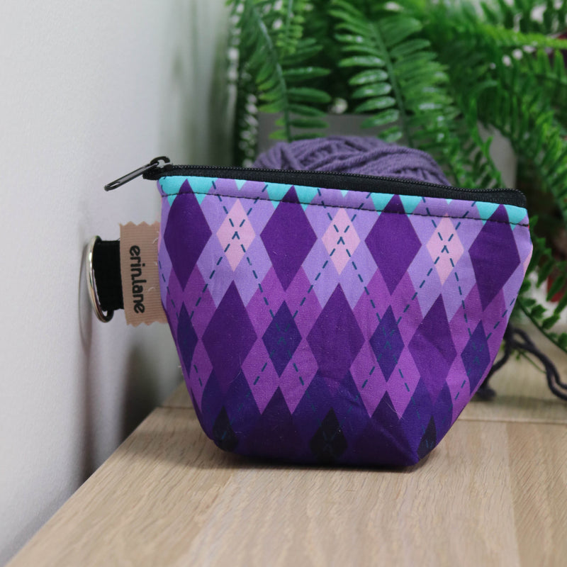 Take Me Too Notions Bag in Argyle Dusk