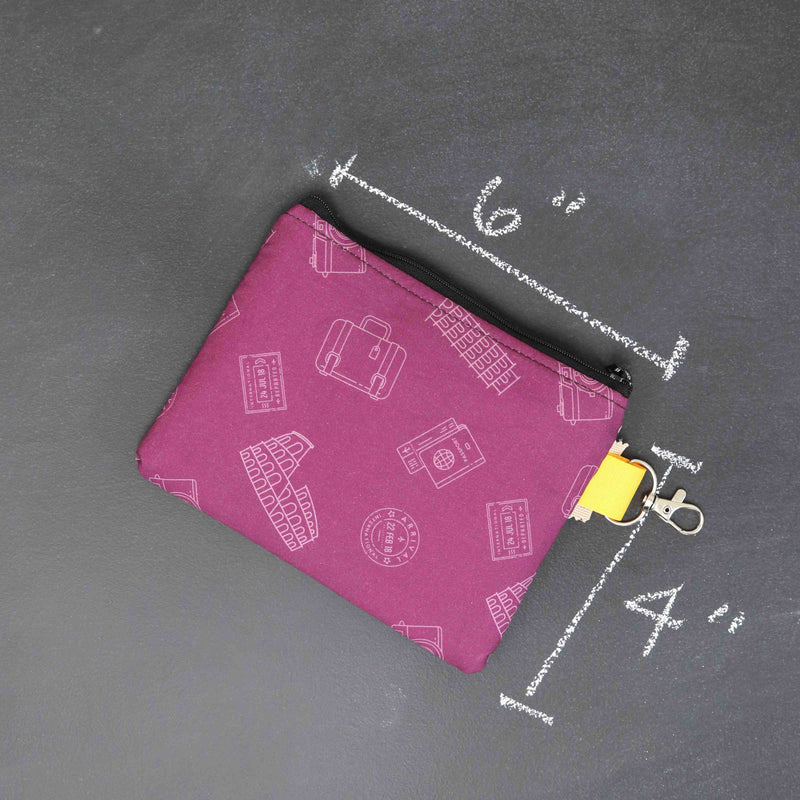 Tiny Trip Double Zippered Wallet in Roman Holiday