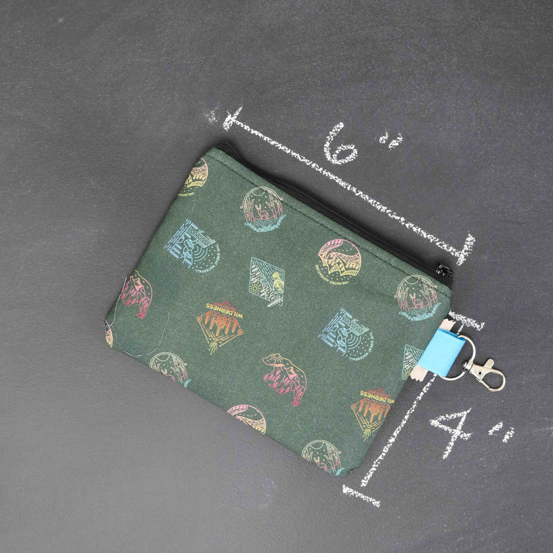 Tiny Trip Double Zippered Wallet in Into the Wild