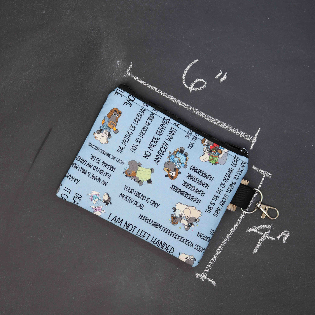 Tiny Trip Double Zippered Wallet in Princess Bride Sheeple