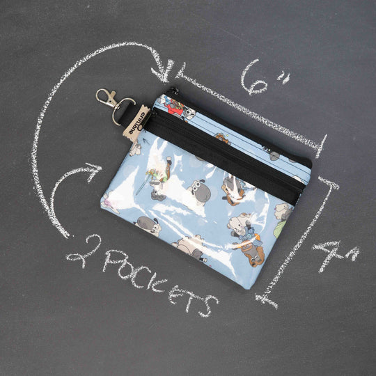 Tiny Trip Double Zippered Wallet in Princess Bride Sheeple