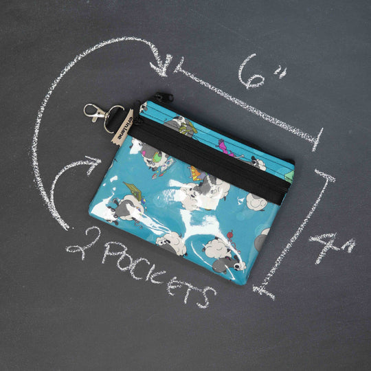 Tiny Trip Double Zippered Wallet n Crafting Sheeple