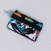 Tiny Trip Double Zipper Wallet in Ink and Ether