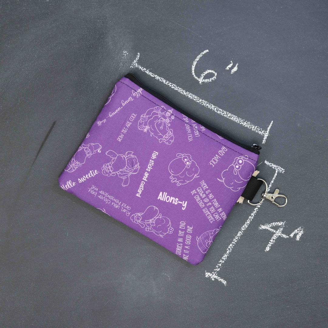 Tiny Trip Double Zippered Wallet in Dr Who Sheeple