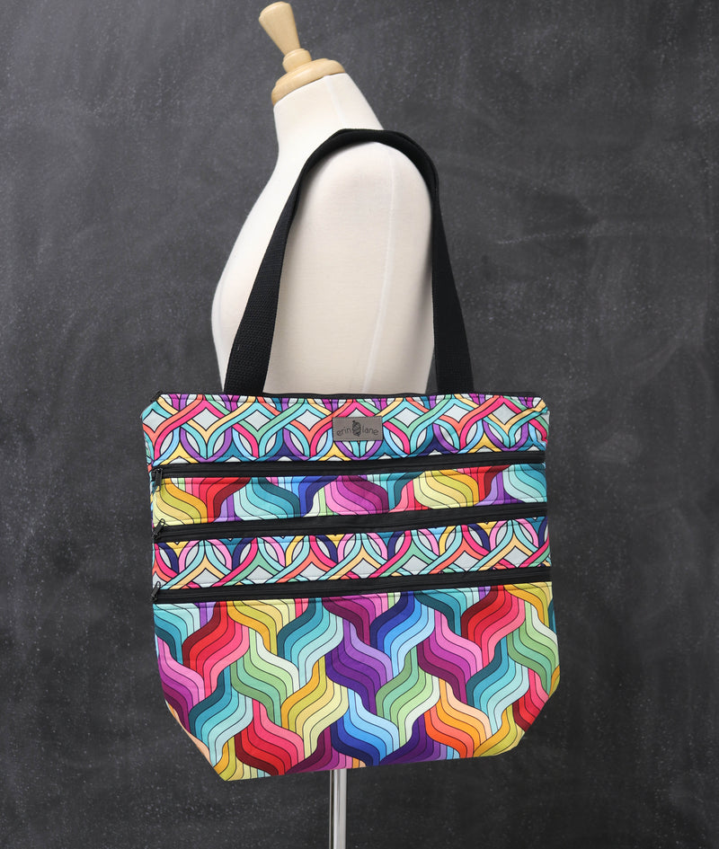 Zipalicious Triple Zipper Tote Bag in Taming of the String