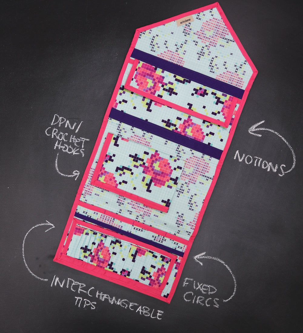 KnitPack Ultimate All in One Organizer in 8 BIt Bloom