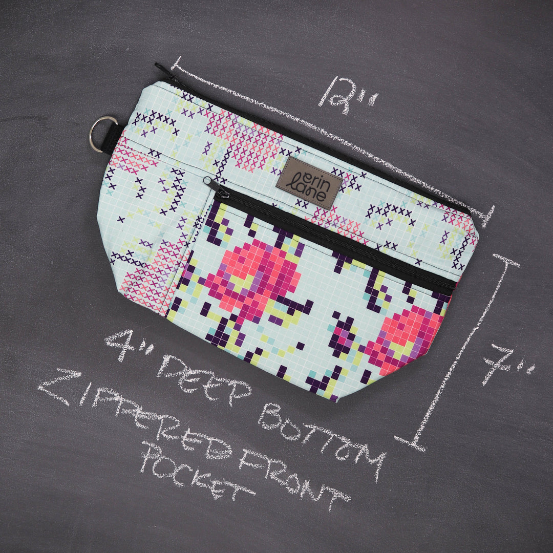 Well Worth It Project Bag in 8 BIt Bloom