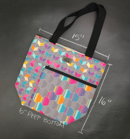 Worth Doing Library Style Tote Bag in Cobblestones in Color